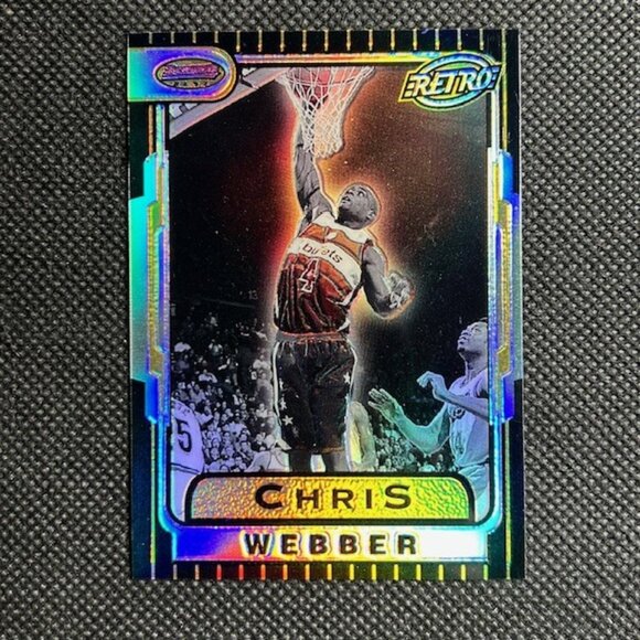1996-97 Bowman's Best Chris Webber Retro Refractor #TB2 Washington Bullets - Picture 1 of 2